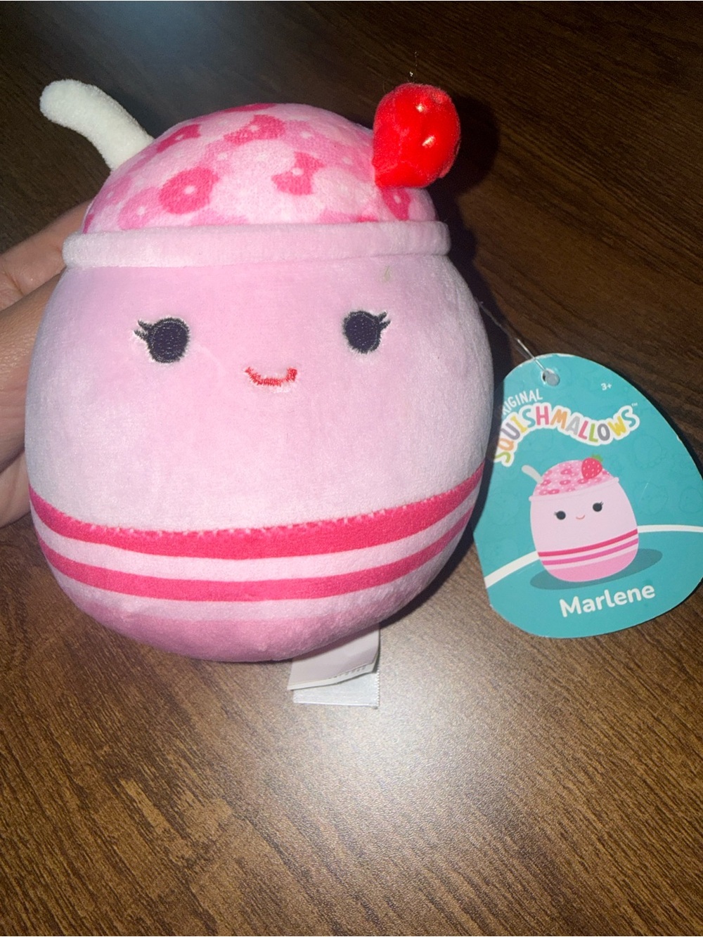Squishmallows Marlene Pink Strawberry Smoothie Plush 5” Stuffed Animal NWT